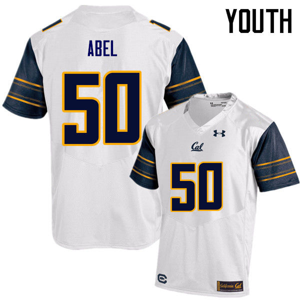 Youth #50 Hunter Abel Cal Bears (California Golden Bears College) Football Jerseys Sale-White